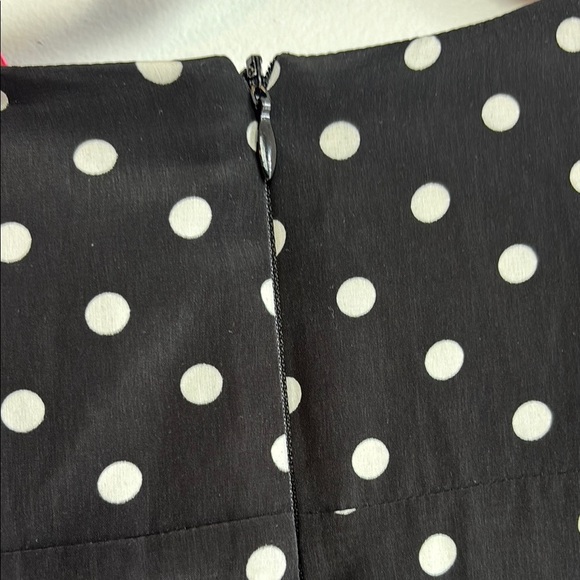 Adelyn Rae Elegant Black Polka Dot Dress small - Picture 13 of 14